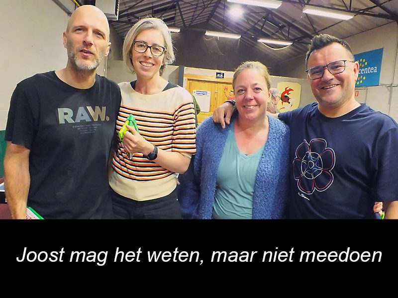 joost mag het weten, maar niet meedoen